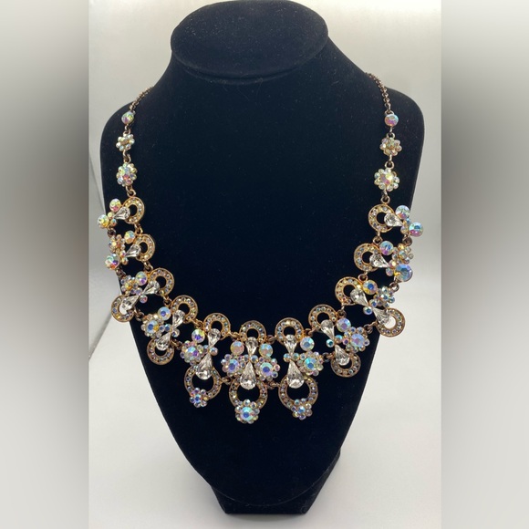 SNK Aurora Borealis Swarovski Crystal & Rhinestone Necklace - Picture 7 of 10
